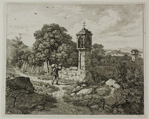 Boer Groet een Wegkapel van de Madonna, plaat één uit Die zwei grossen Landschaften mit den Betsäulen