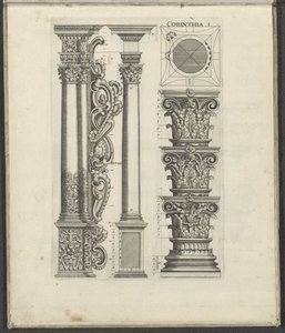 Zuilen en kapitelen van de Korinthische orde door Johann Christoph Feinlein