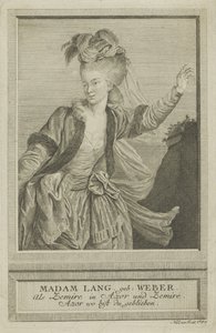 Aloisia Lange, née Weber 1760-1839 als Zemire, 1784 door Johann Esaias Nilson