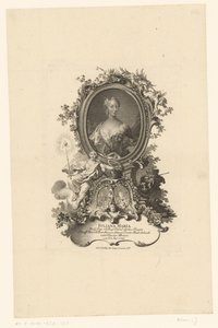 Portret Juliana Maria van Sleeswijk Hollsteyn door Johann Esaias Nilson