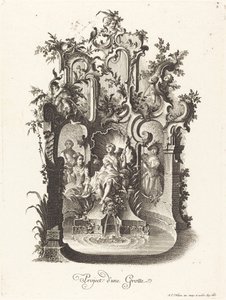 Plan voor een Grot door Johann Esaias Nilson
