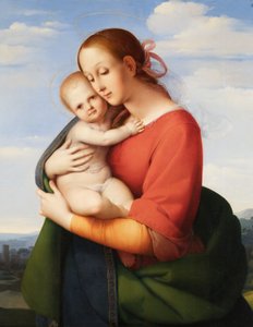 Madonna met kind door Johann Evangelist Scheffer von Leonhardshoff