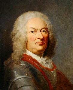 Portret van Willem VIII, Landgraaf van Hessen-Kassel, na 1752 door Johann F.A. (school of) Tischbein
