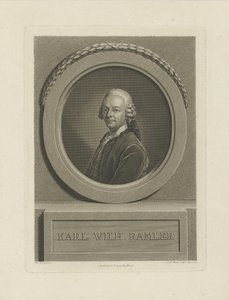 Portret van Karl Wilhelm Ramler 1725-1798, 1774
