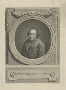 Portret van Moses Mendelssohn 1729-1786, 1772 door Johann Friedrich Bause