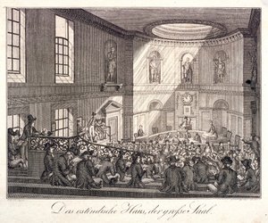 East India House, Londen door Johann Friedrich Boettger