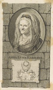 Portret van Anna Louisa Karsch 1722-1791, 1796 door Johann Friedrich Krethlow