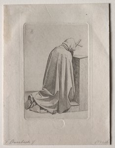 Een biddende monnik, 1826