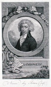 Adalbert Gyrowetz (1763-1850) 1793 door Johann Georg Mansfeld