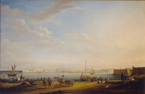 Uitzicht op het Paleisplein en de Zomertuin vanuit het Petersburg District, ca. 1800