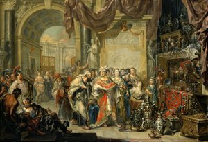 Croesus en Solon door Johann Georg Platzer