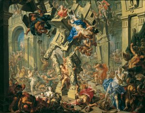 Samsongs wraak door Johann Georg Platzer