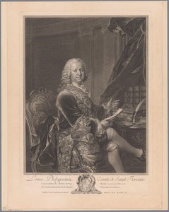 Portret van Louis Phélypeaux de Saint-Florentin door Johann Georg Wille