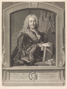 Jean de Boullongne door Johann Georg Wille after Hyacinthe Rigaud