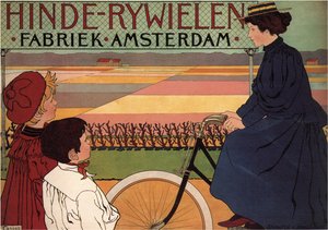Hinde Rijwielen Fabriek Amsterdam, 1896 door Johann Georg van Caspel