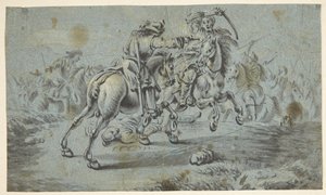 Ruitergevecht met Turken? door Johann Georg von Bemmel