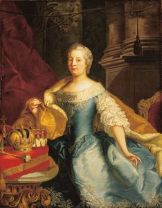 Portret van keizerin Maria Theresia, 1749 door Johann Gottfried Auerbach
