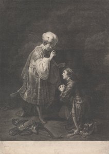Absaloms onderwerping aan zijn vader, koning David door Johann Gottfried Haid