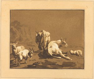 Koeien door Johann Gottlieb Prestel after Joseph Wagner