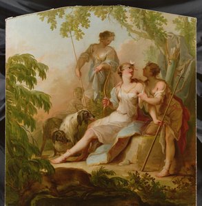 Diana Rustend na de Jacht door Johann Heinrich Keller