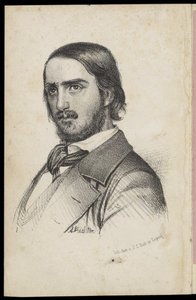 Georg Herwegh 1817-1875, 1840s door Johann Heinrich Richter