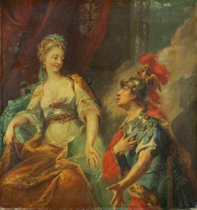 Aeneas voor Dido door Johann Heinrich Tischbein