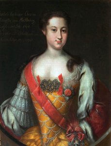 Anna Leopoldovna, Groothertogin en Regent van Rusland, 1718-1746, 1732 door Johann Heinrich Wedekind