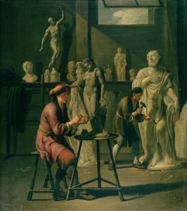 Interieur van een Beeldhouwersatelier