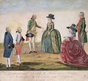 Ontmoeting tussen Jozef II van Duitsland en keizerin Catharina de Grote in Koidak, 18 mei 1787