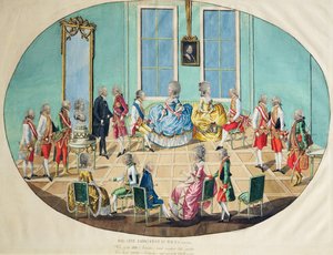 Nieuwjaarsviering in Wenen in 1782 door Johann Hieronymus Loeschenkohl