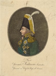 Portret van veldmaarschalk prins Mikhail Koetoezov 1745-1813, ca. 1790