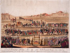 De intocht van Sultan Selim III bij het omgorden van de sabel op 13 april 1789
