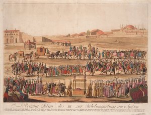 De Intocht van Sultan Selim III bij het Omdoen van de Sabel op 13 april 1789, 1789