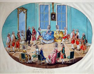 De Nieuwjaarsviering in Wenen in 1782, 1783 door Johann Hieronymus Löschenkohl