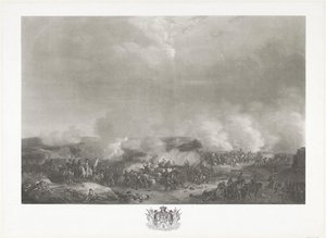 Prins van Oranje in de slag bij Quatre-Bras, 1815 door Johann Hürlimann