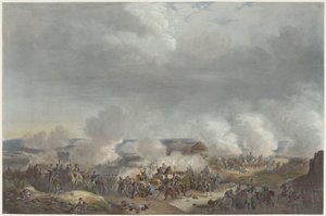 Prins van Oranje in de slag bij Quatre-Bras, 1815 door Johann Hürlimann