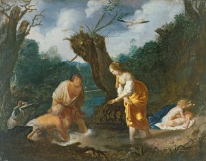 Latona verandert de boeren in kikkers, c.1644 door Johann Hulsman