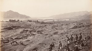 Rivierkloof boven Lalpura kijkend naar Bassaule, ca. 1878