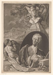 Portret van Joachim Franz Beich op 80-jarige leeftijd