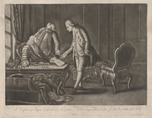 De verloren zoon eist zijn erfdeel op door Johann Jacobus Haid