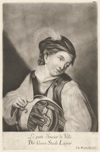 De kleine stadsspeler door Johann Jacobus Haid