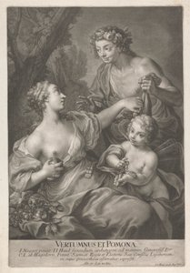 Vertumnus en Pomona door Johann Jacobus Haid