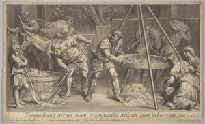 Het Koren en het Kaf, 1728 door Johann Jakob Frey the Elder
