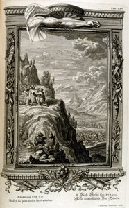 Aäron en Hur ondersteunen de hand van Mozes op de Sinaï, toen de Israëlieten naar de Sinaï vluchtten, Exodus uit Egypte