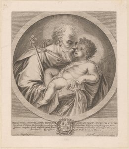 Heilige Jozef met het Christuskind door Johann Jakob Thurneysen (I)