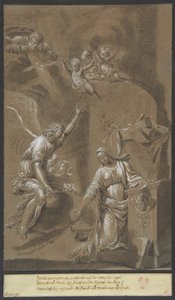 De Annunciatie, late 17e eeuw door Johann Jakob von Sandrart