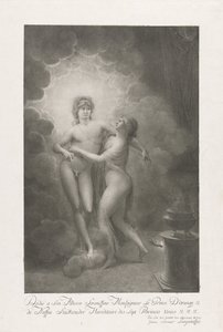 Allegorie op het huwelijk van Willem V en Wilhelmina van Pruisen, 1767 door Johann Joseph Friedrich Langenhöffel