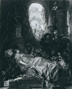 De schijndode Julia Capulet door Johann Klaus