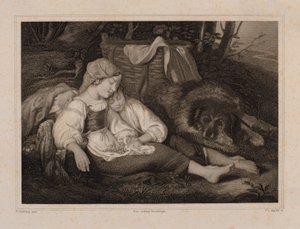 De slapende kinderen door Johann Leonhard Appold