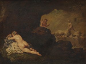 Slapende nimf door Johann Liss